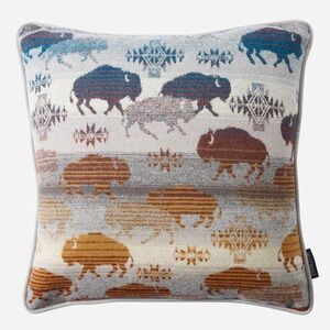 NWT Pendleton PRAIRIE RUSH HOUR PILLOW GRAY BUFFALO 18 X 18